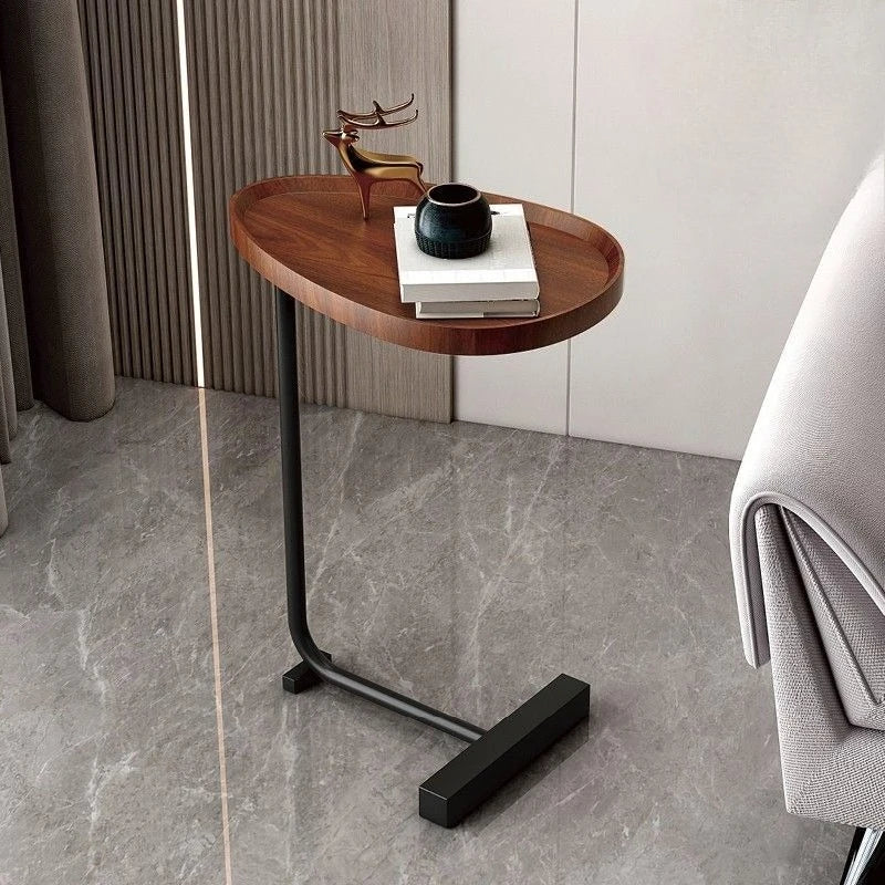 Table d'Appoint Mobile en Forme de C