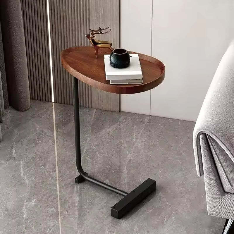 Table d'Appoint Mobile en Forme de C