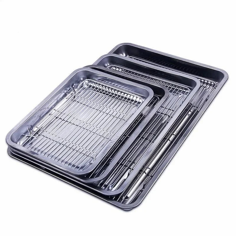 Plaque de cuisson inox avec grille de refroidissement amovib
