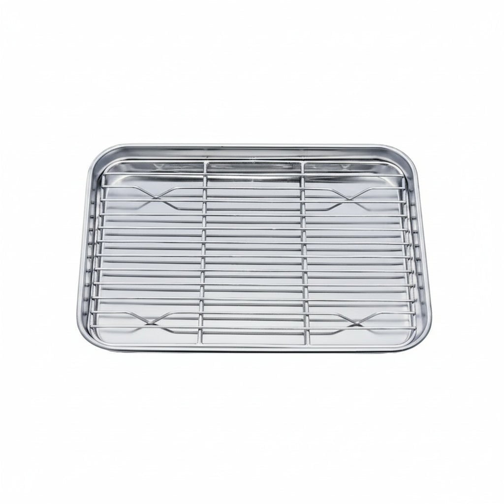 Plaque de cuisson inox avec grille de refroidissement amovib