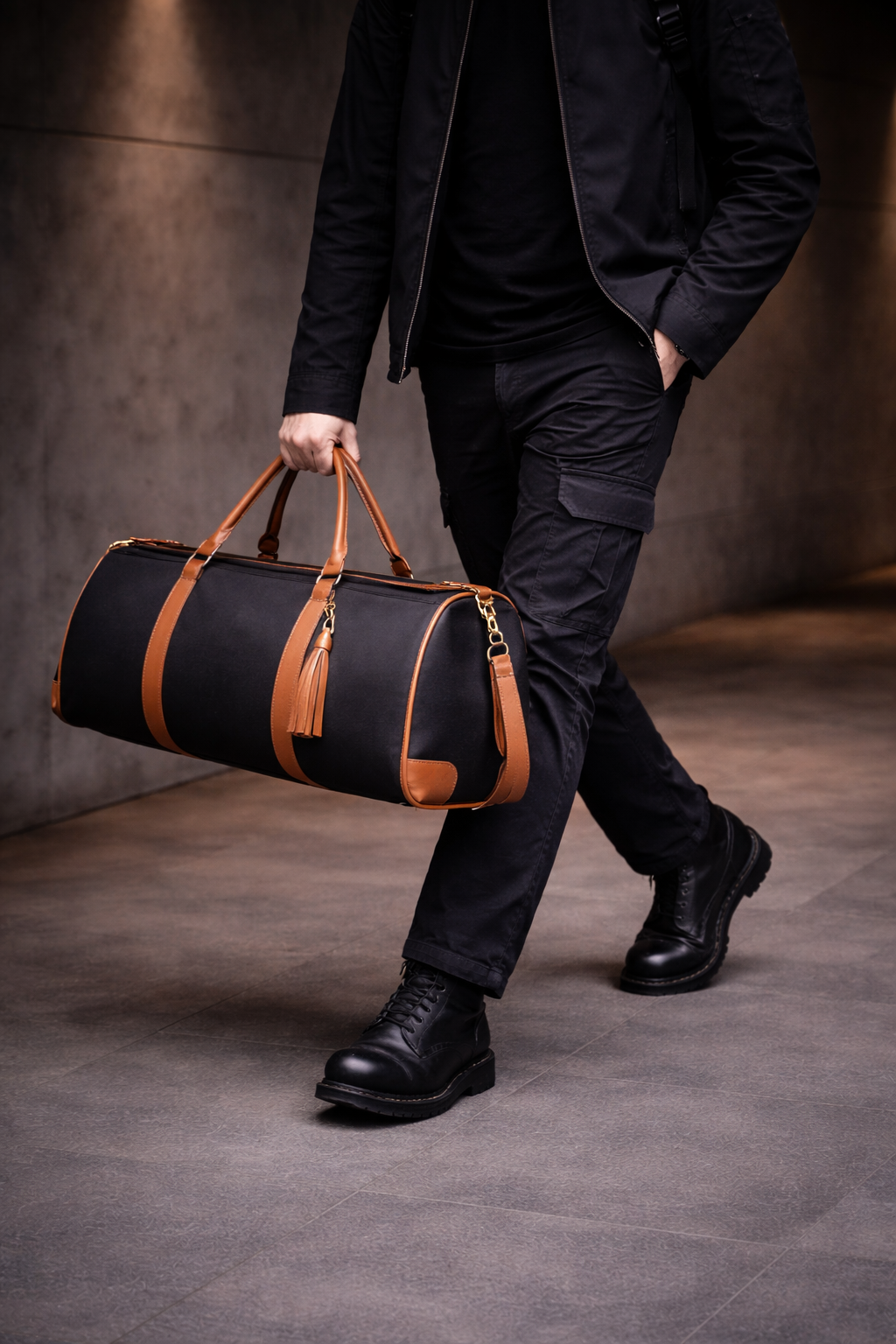Sac de Voyage Pliable en Tissu Résistant | Élégance Minimaliste pour Protéger Vos Tenues 3