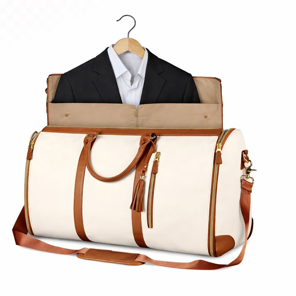 Sac de Voyage Pliable en Tissu Résistant | Élégance Minimaliste pour Protéger Vos Tenues 6