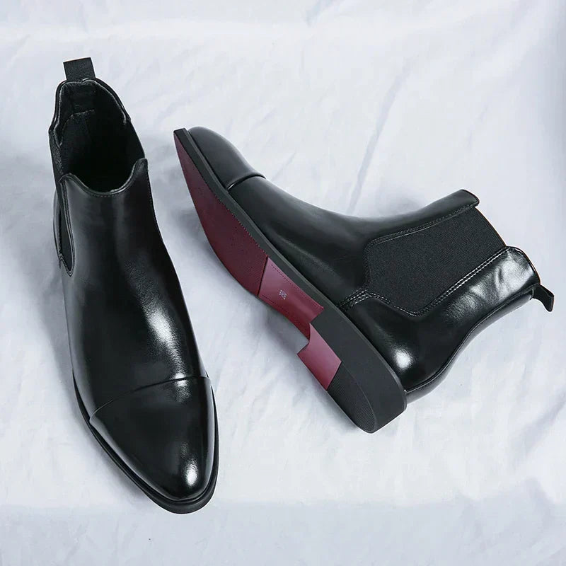 Leather Chelsea Boots for Men, Black or Maroon