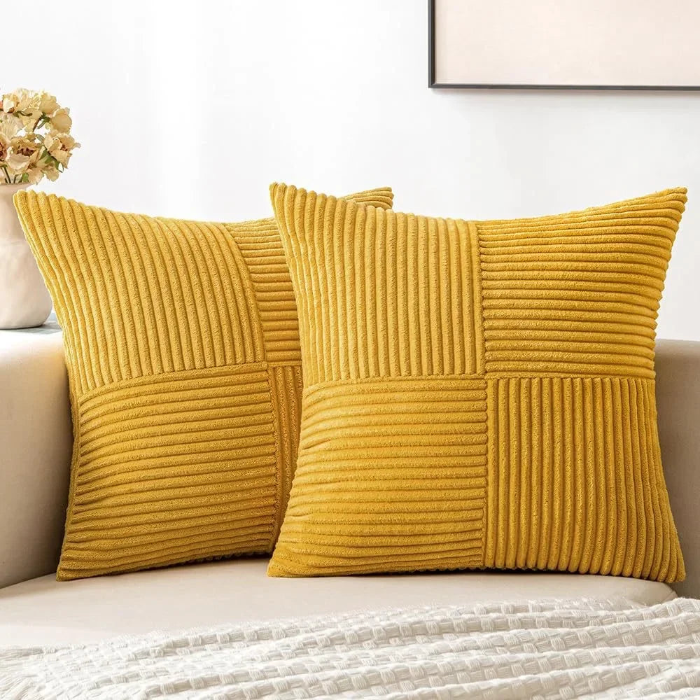 Quintessence - Lot de 2 Housses de Coussin Coton
