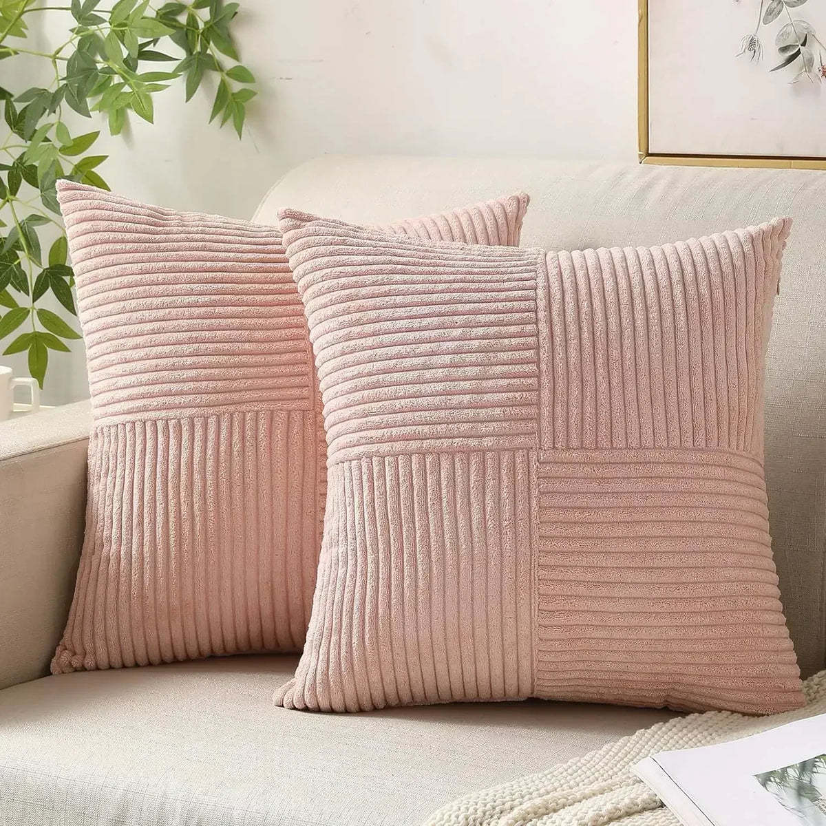 Quintessence - Lot de 2 Housses de Coussin Coton