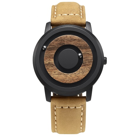 Montre en bois minimaliste à cadran sans index