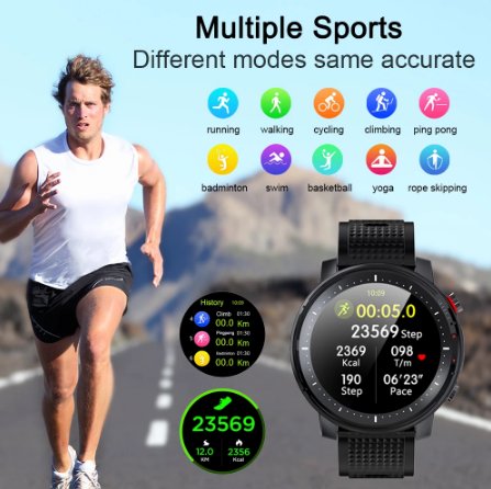 Montre connectée sport IP68 à écran 1,3 pouce
