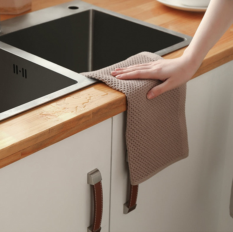 Set of 6 Honeycomb Cotton Towels