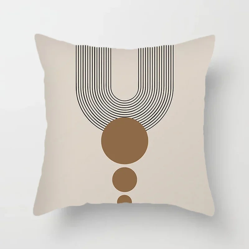 Aurum - Housse de Coussin Abstraite Noir et Blanc