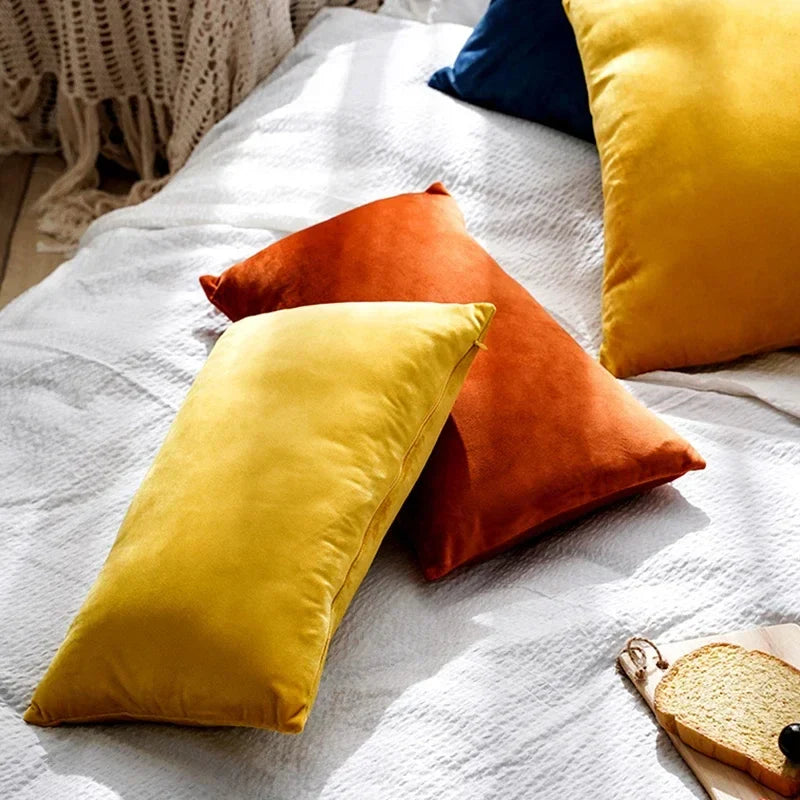 Orion Noir - Housse de Coussin en Velours Luxe