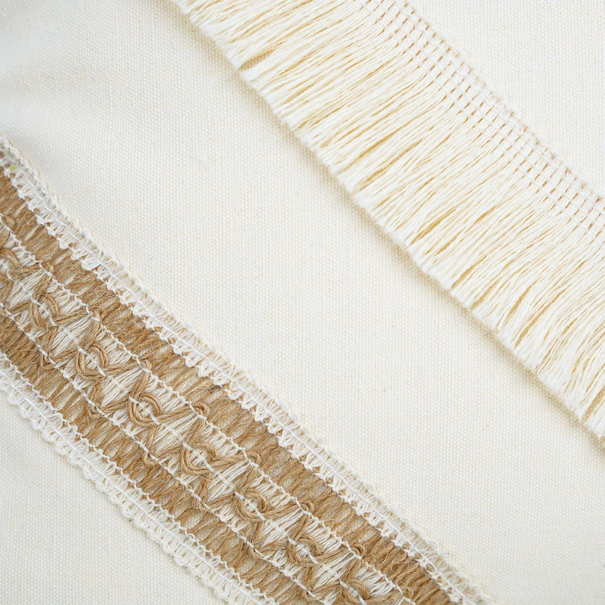 Bohème - Housse de Coussin Géométrique à Franges