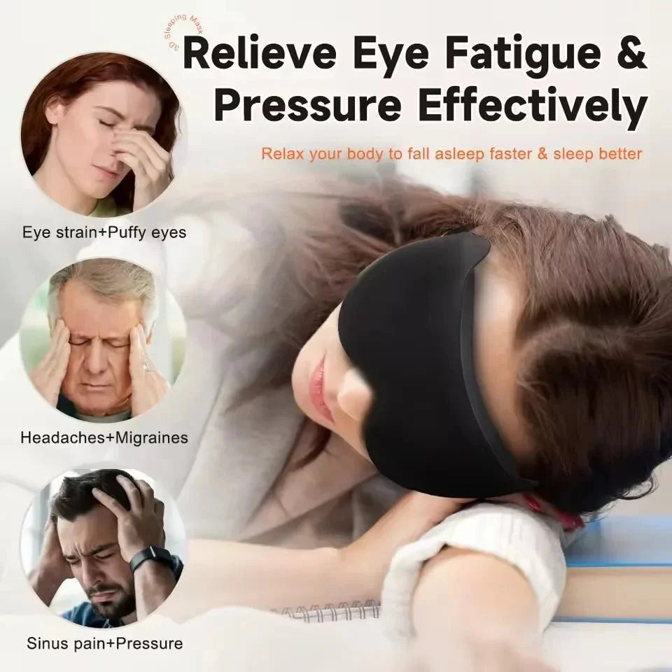 Pilltravel Masque de Sommeil 6D Mémoire de Forme