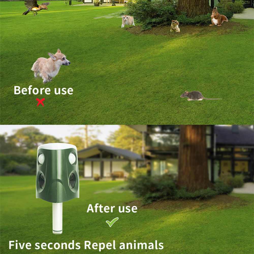 Répulsif Animaux 360° 3 en 1