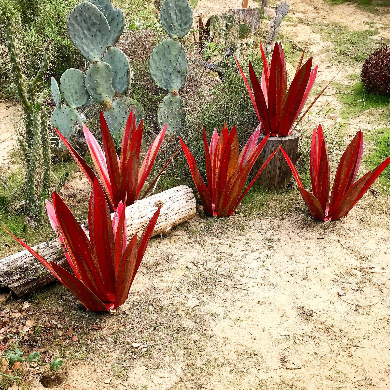 Statue de Jardin en Métal Agave | Élégance Naturelle et Durable pour Décoration Intérieure et Extérieure 4