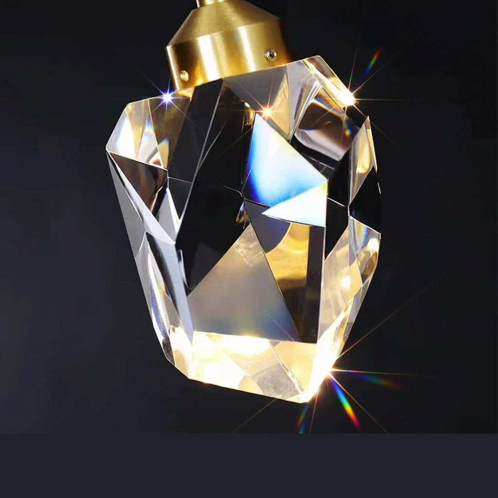 Suspension Élégante en Cristal : Lumière et Luxe Modernes 1