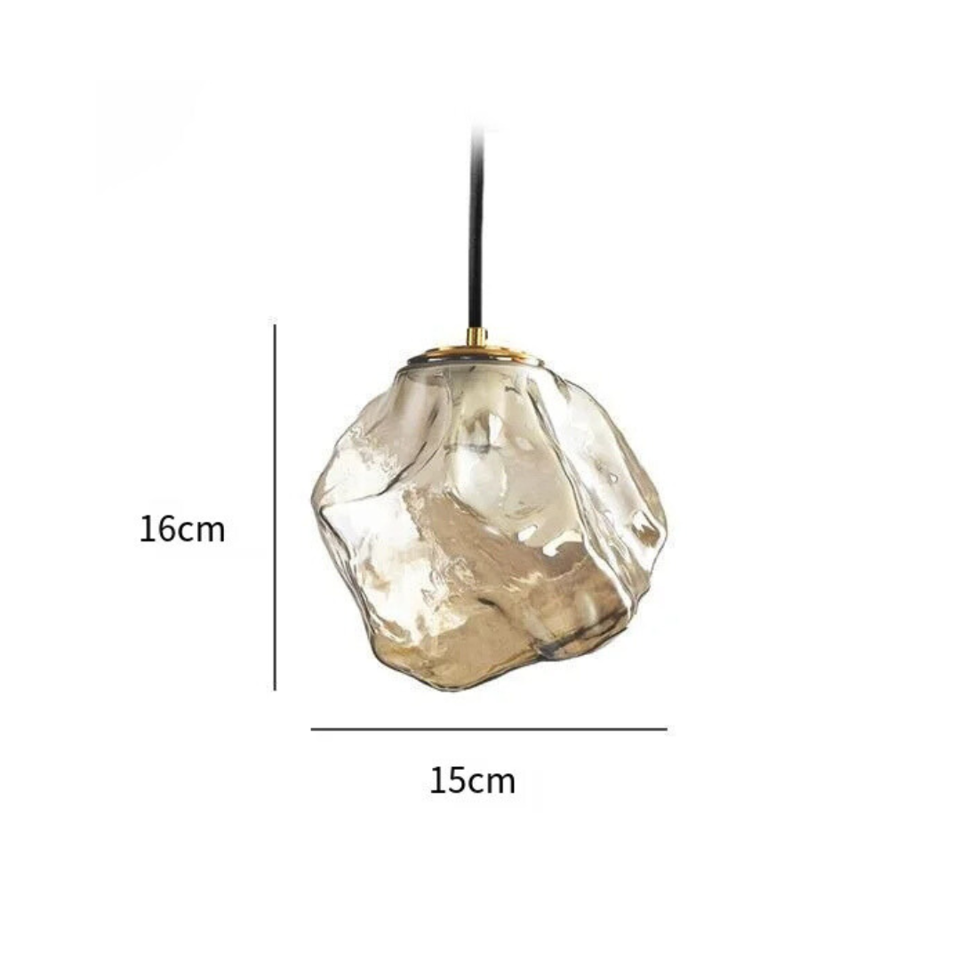 Suspension Élégante en Verre – Lumière Givrée et Moderne 4
