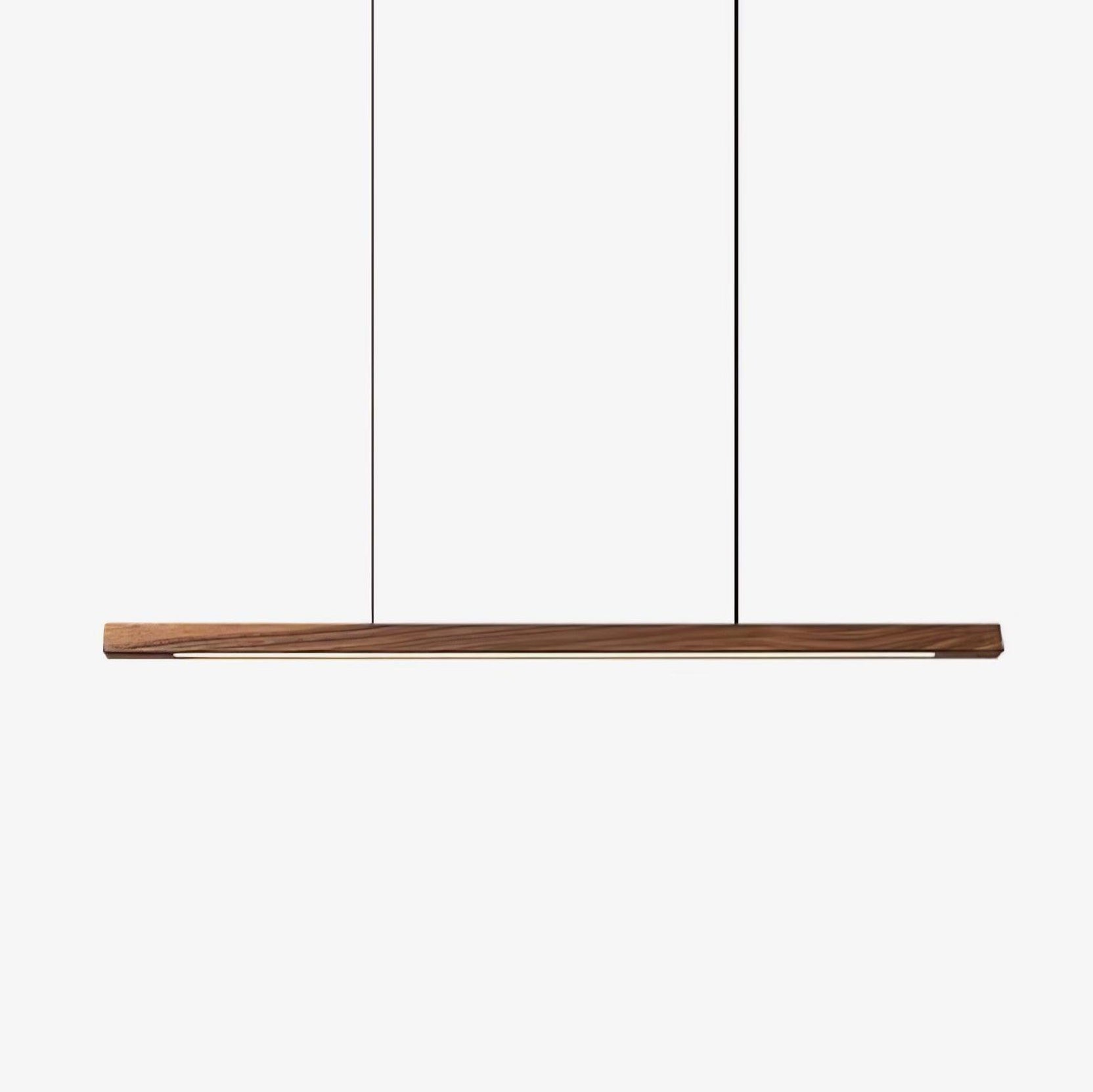 Suspension Linéaire en Bois et Métal | Éclairage Scandinave Élégant pour une Ambiance Chaleureuse 1