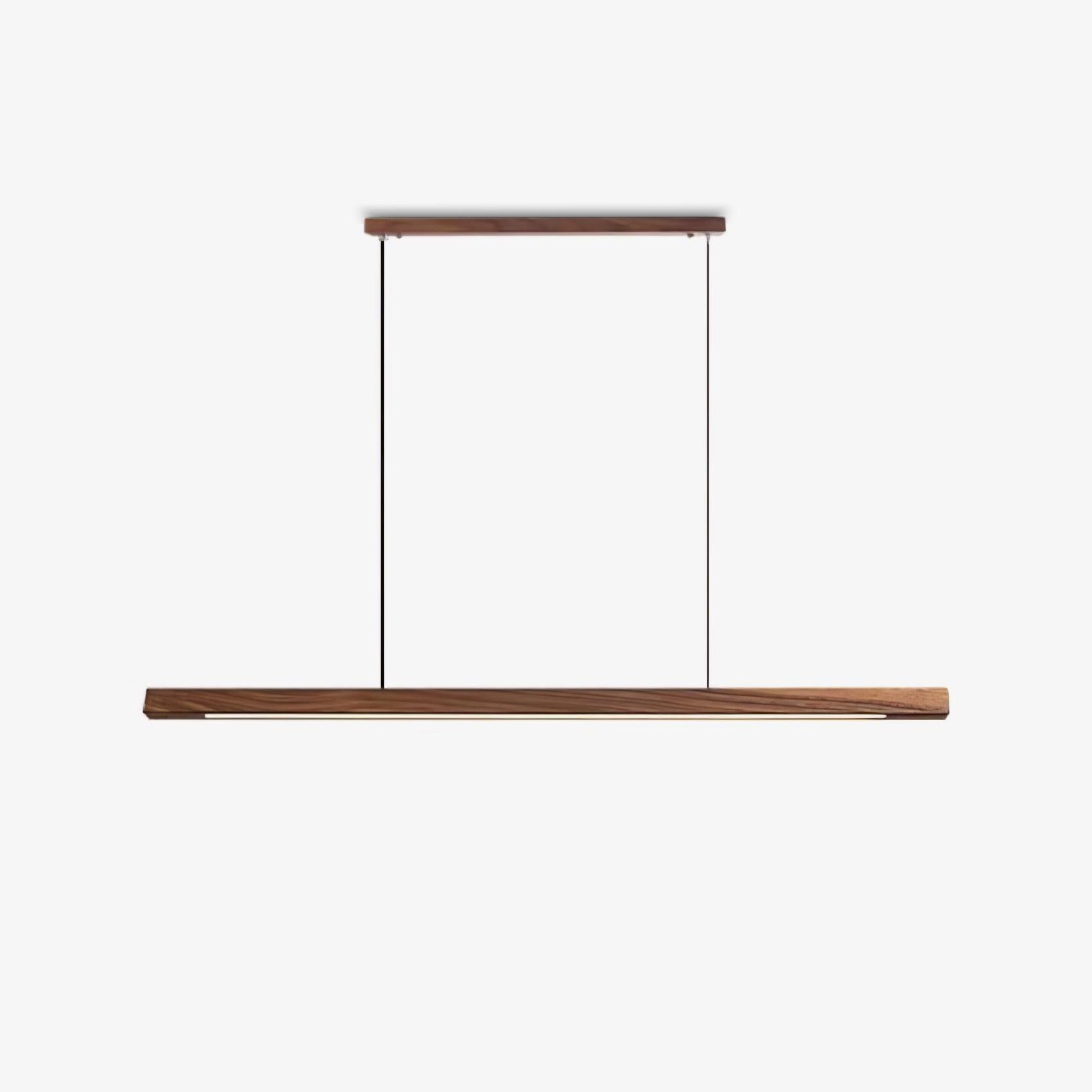 Suspension Linéaire en Bois et Métal | Éclairage Scandinave Élégant pour une Ambiance Chaleureuse 8