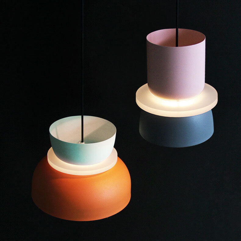 Suspension Lumineuse Scandinave Élégante en Métal Coloré 3