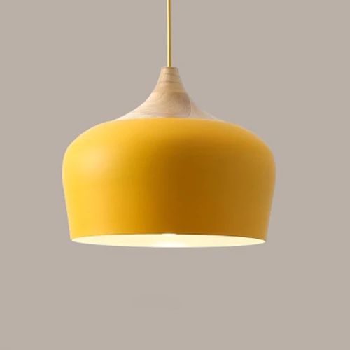 Suspensions Élégantes en Bois et Métal – Design Rétro Pastel 0
