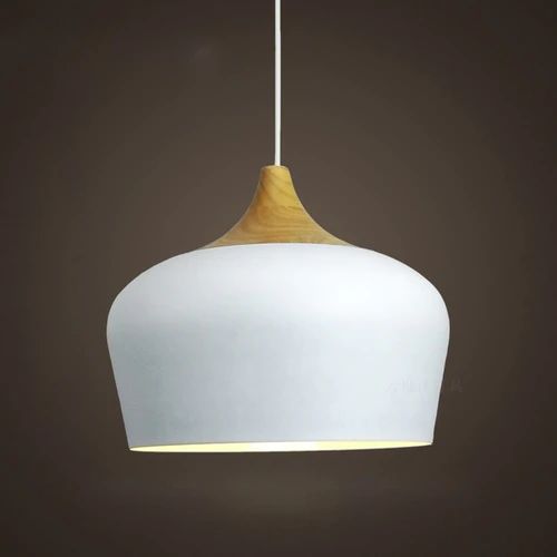 Suspensions Élégantes en Bois et Métal – Design Rétro Pastel 2