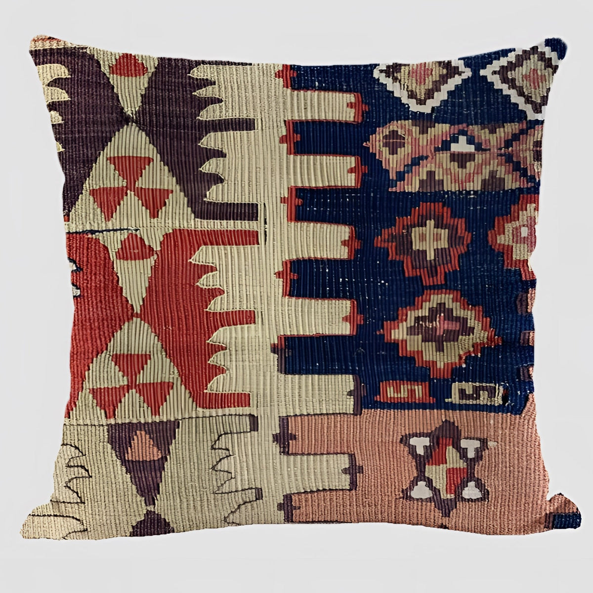 Kilim Linen Cushion Cover, Bohemian Style