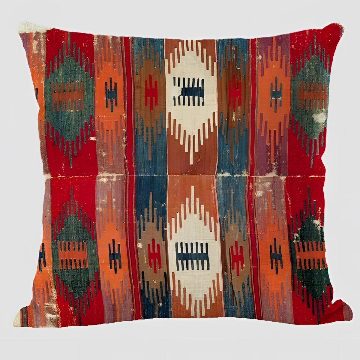 Kilim Linen Cushion Cover, Bohemian Style