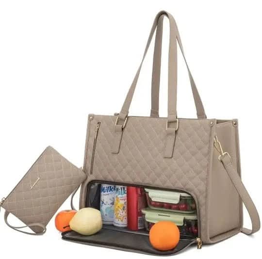 Sac shopping 2-en-1 avec compartiment isotherme intégré