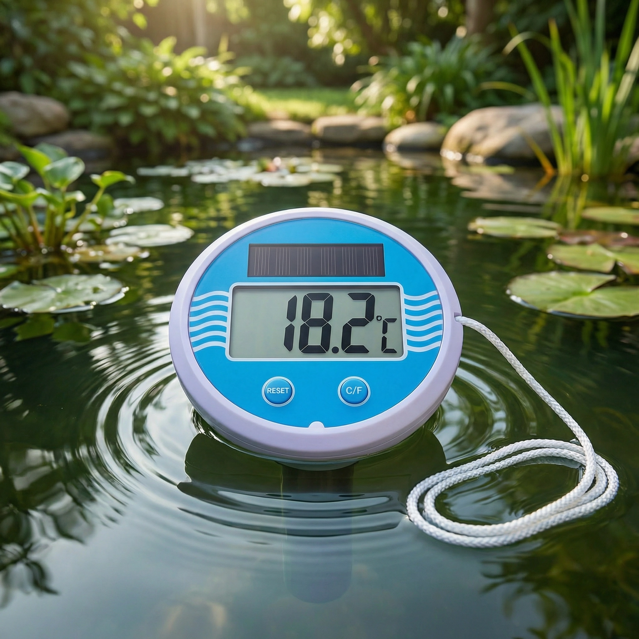 Thermomètre de Piscine Flottant Solaire avec Affichage Digital | Élégance et Précision pour une Expérience de Baignade Luxueuse 2