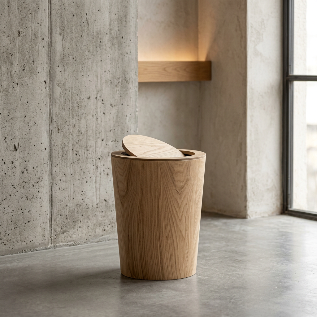 Timber-Style Kitchen Bin — Japandi Inspired Design 1