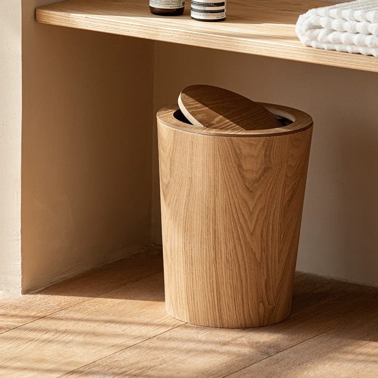 Timber-Style Kitchen Bin — Japandi Inspired Design 3