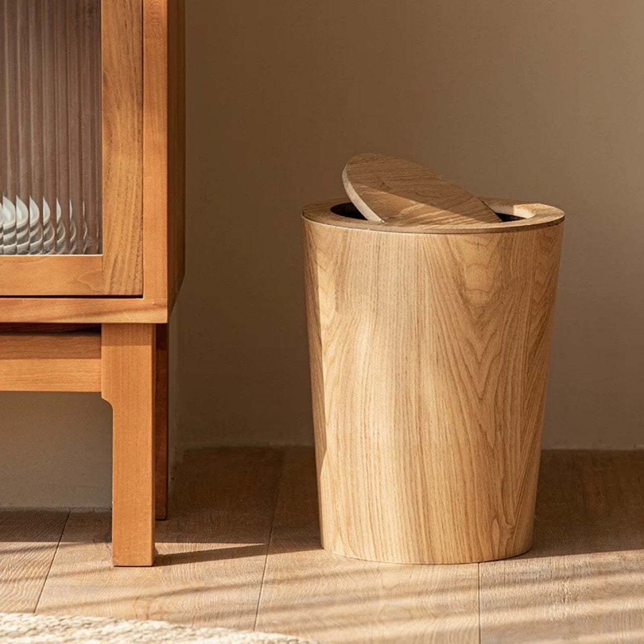 Timber-Style Kitchen Bin — Japandi Inspired Design 5