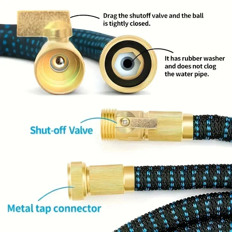 Tuyau Arrosage Extensible avec Pistolet Haute Pression | Design Durable et Pratique pour un Arrosage Efficace 2
