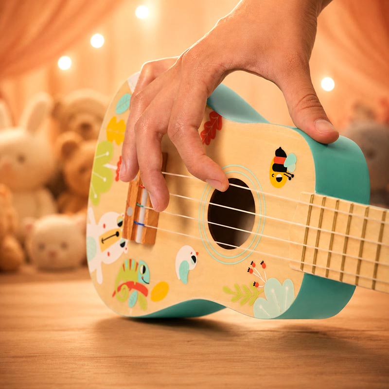 Children's Wooden Ukulele, Strung, Ages 3+