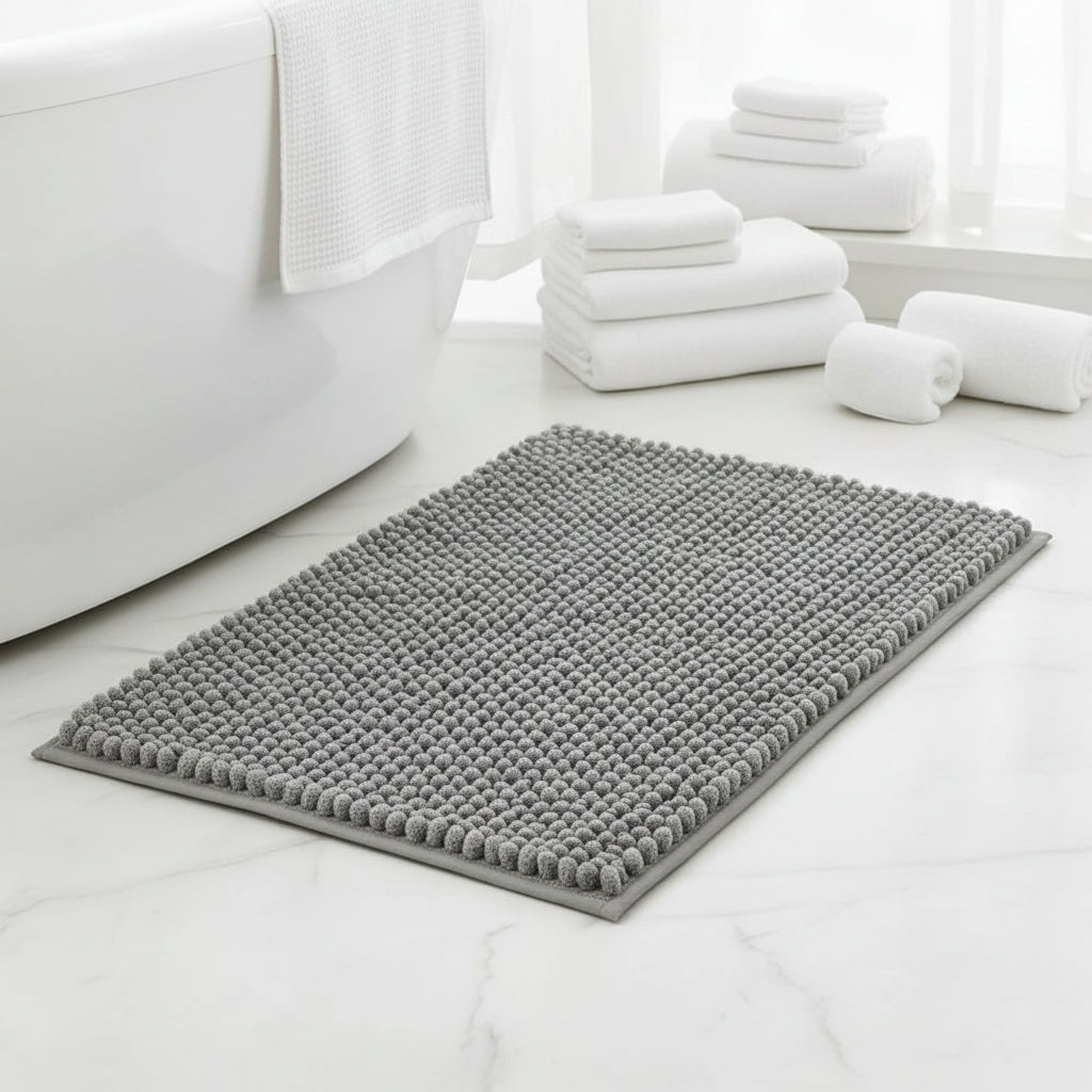 Tapis de bain doux en microfibre, antidérapant