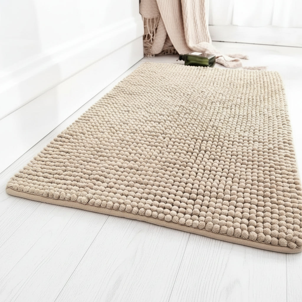 Tapis de bain doux en microfibre, antidérapant