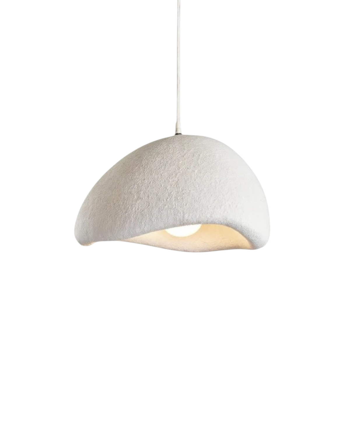Suspension sculpturale en résine, lumière 3000K