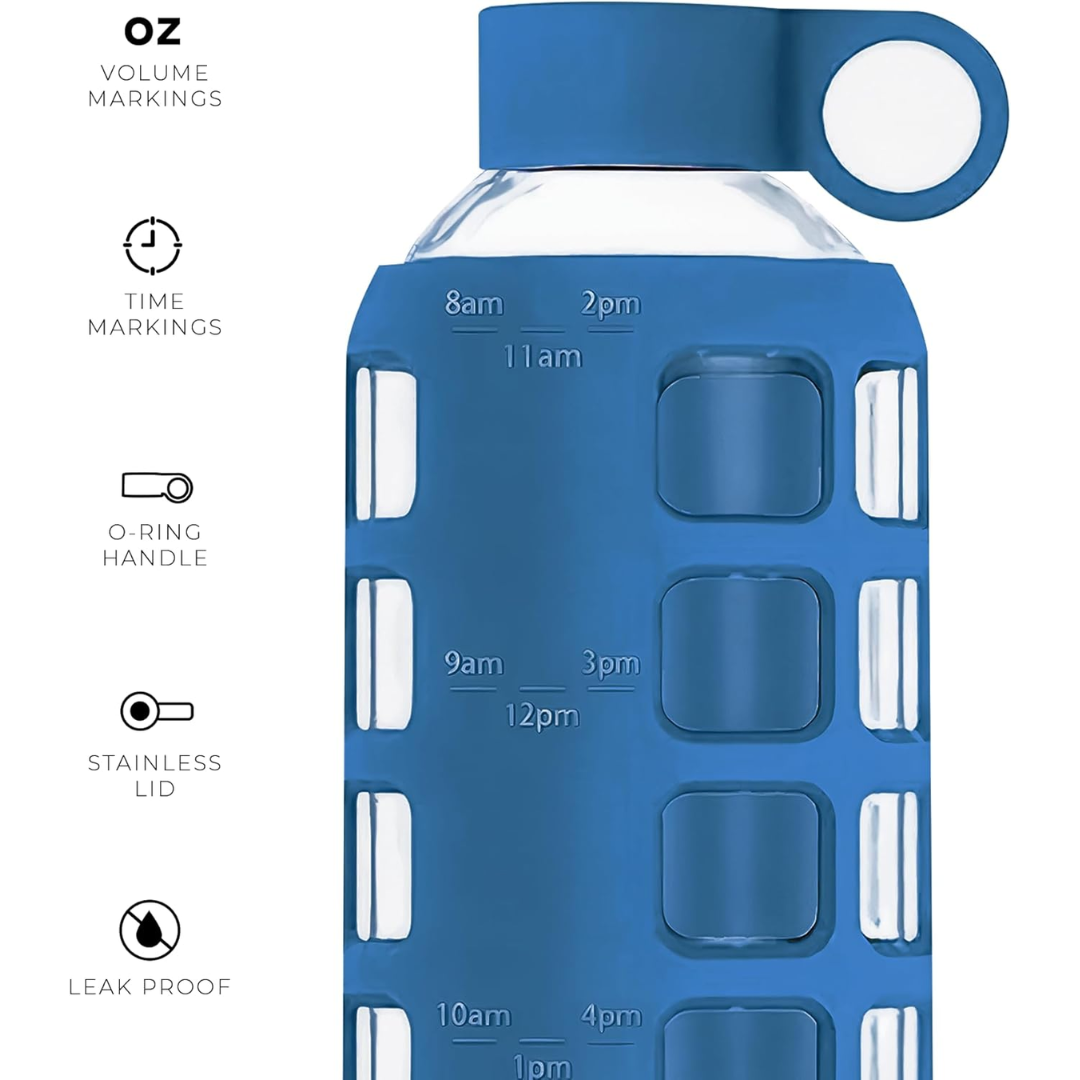 HydraFlow – Gourde Verre Indicateur de Temps
