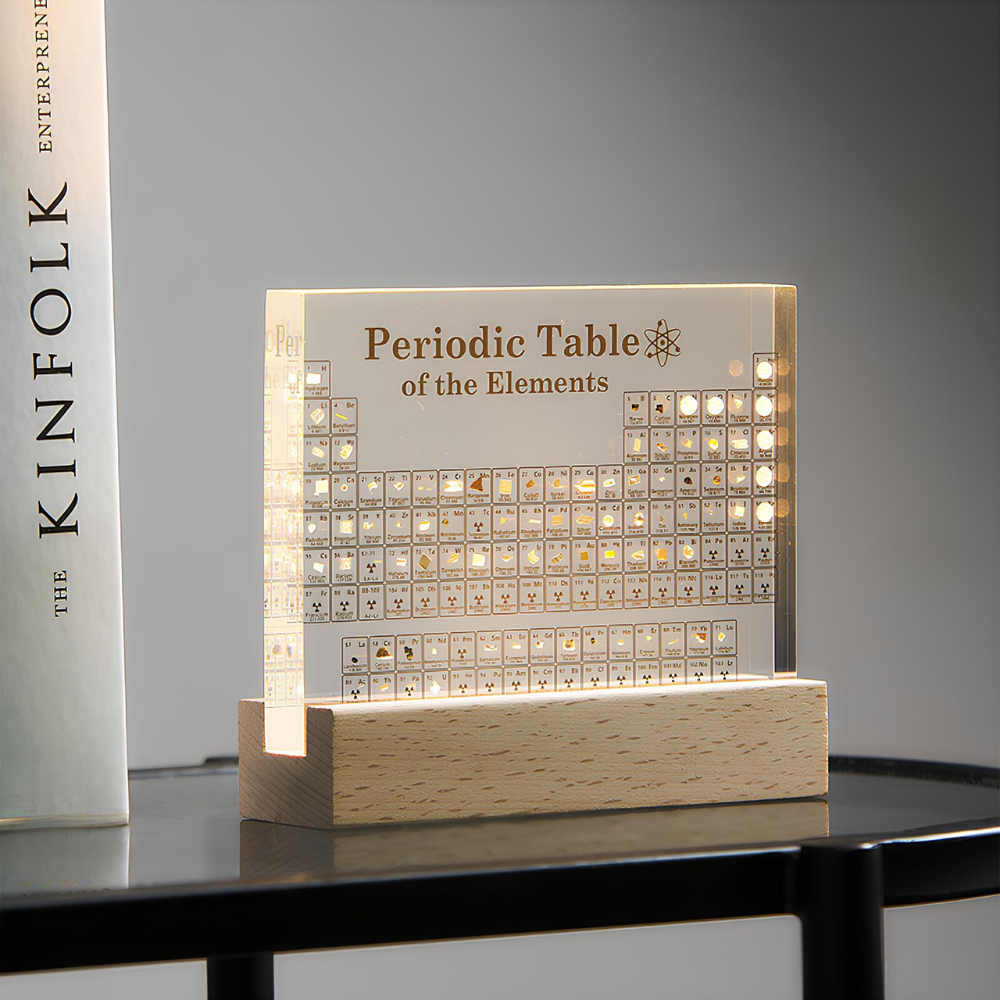 Tableau Périodique Lumineux avec Éléments Réels