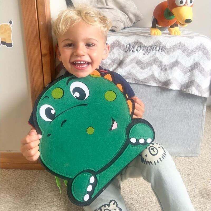 Tableau d'activités dinosaures en feutre, pliable