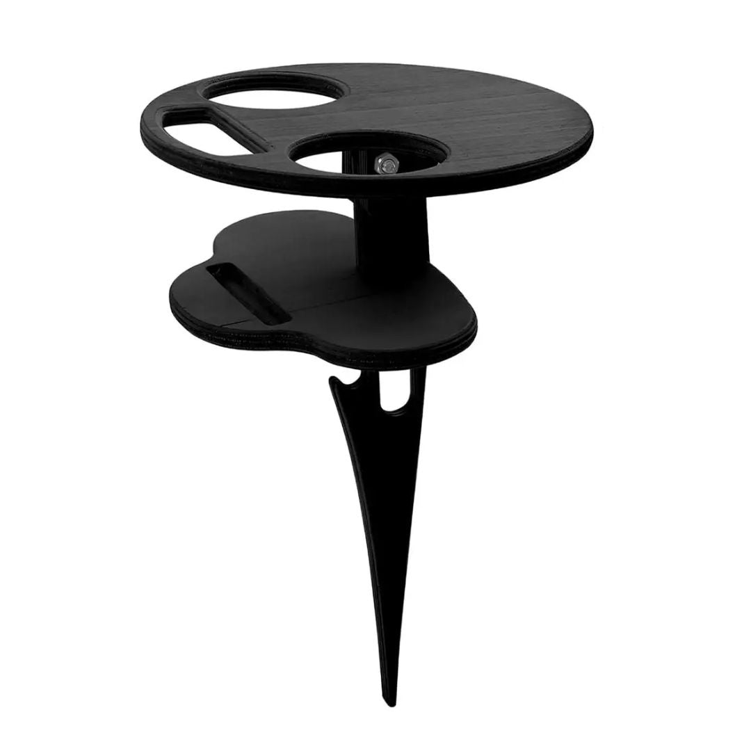 WineGlow - Table à Vin Portable Double Plateau