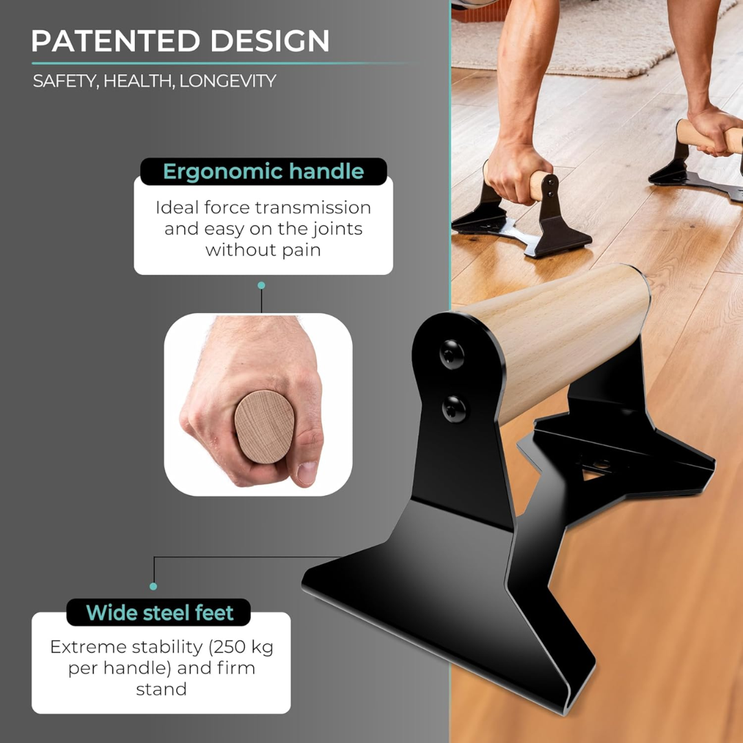 PowerGrip – Parallettes Pompes en Bois