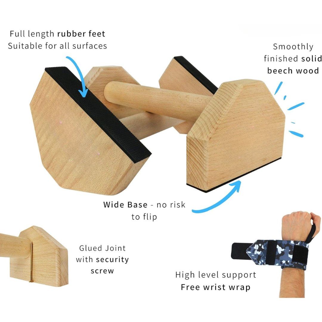 Calisthenics PowerBars – Barres Pompes Bois