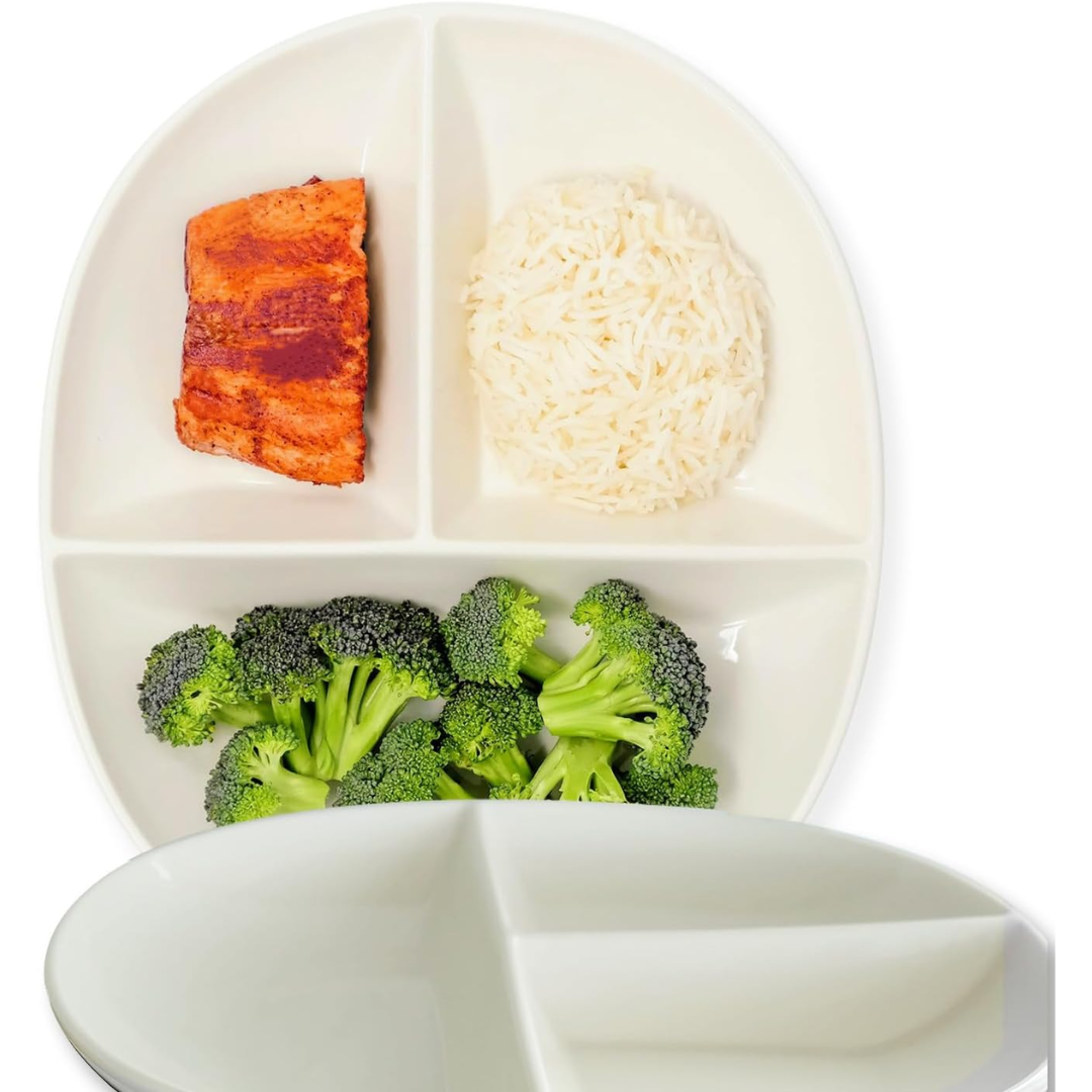 PortionMaster - Assiette à Compartiments en Porcelaine