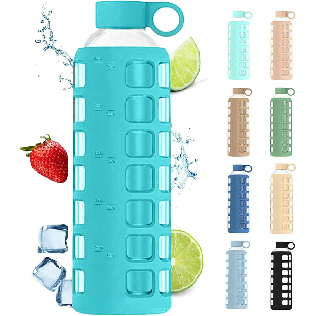 HydraFlow – Gourde Verre Indicateur de Temps