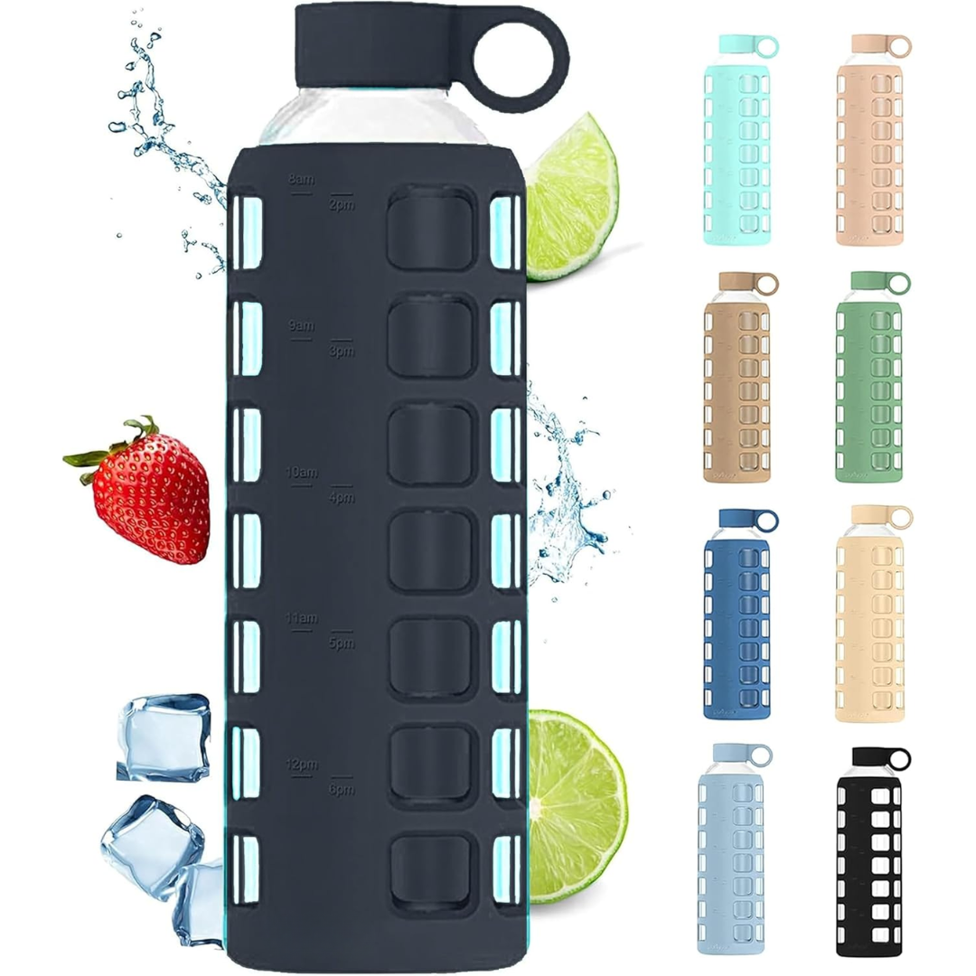 HydraFlow – Gourde Verre Indicateur de Temps