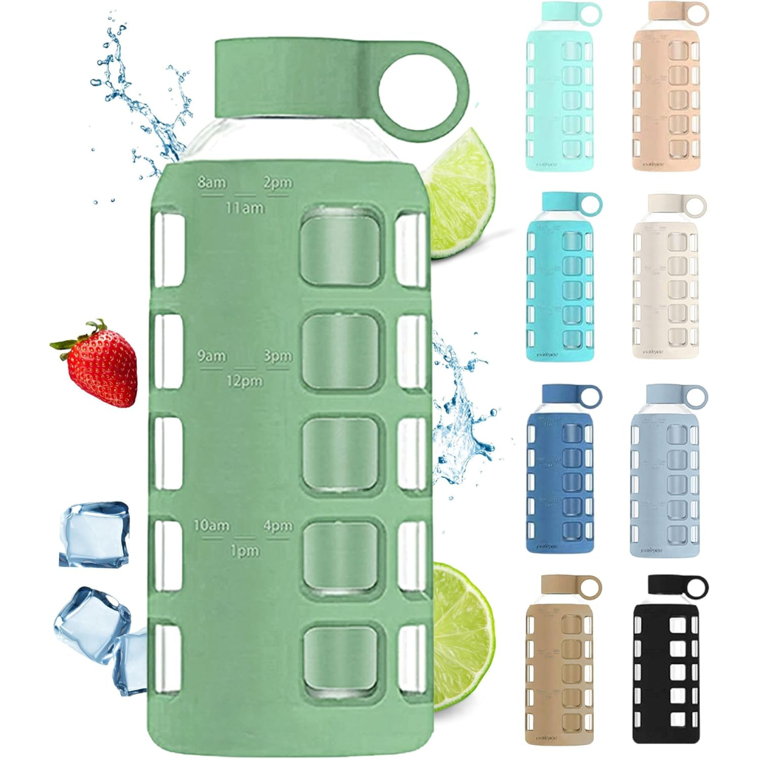 HydraFlow – Gourde Verre Indicateur de Temps