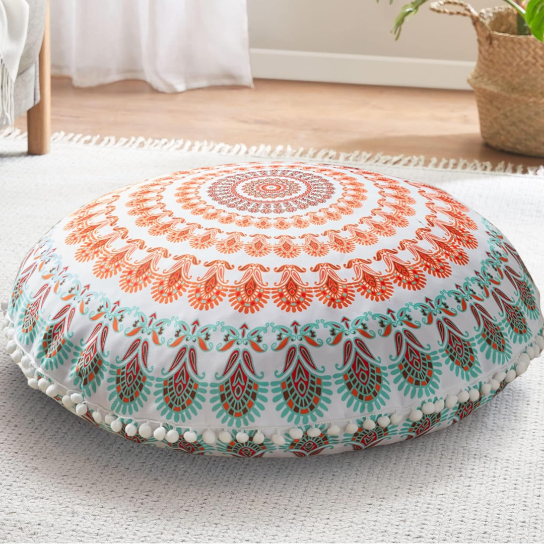 MandalaCushion - Coussin de Sol Bohème à Mandala