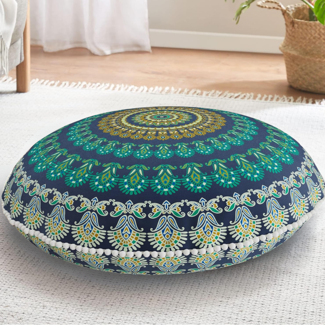 MandalaCushion - Coussin de Sol Bohème à Mandala