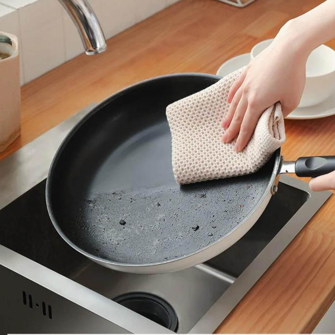 Set of 6 Honeycomb Cotton Towels